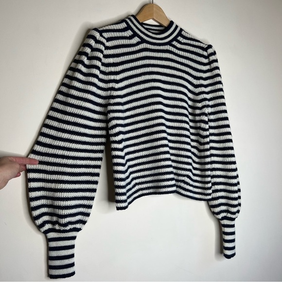 Eleven Six Mia Sweater in Ivory/Navy Stripe - Picture 6 of 15